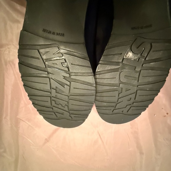 NWOT Stuart Weitzman Navy Blue Suede/Black Over-the-Knee 5050 Boots Size 6 $895 - Picture 10 of 12